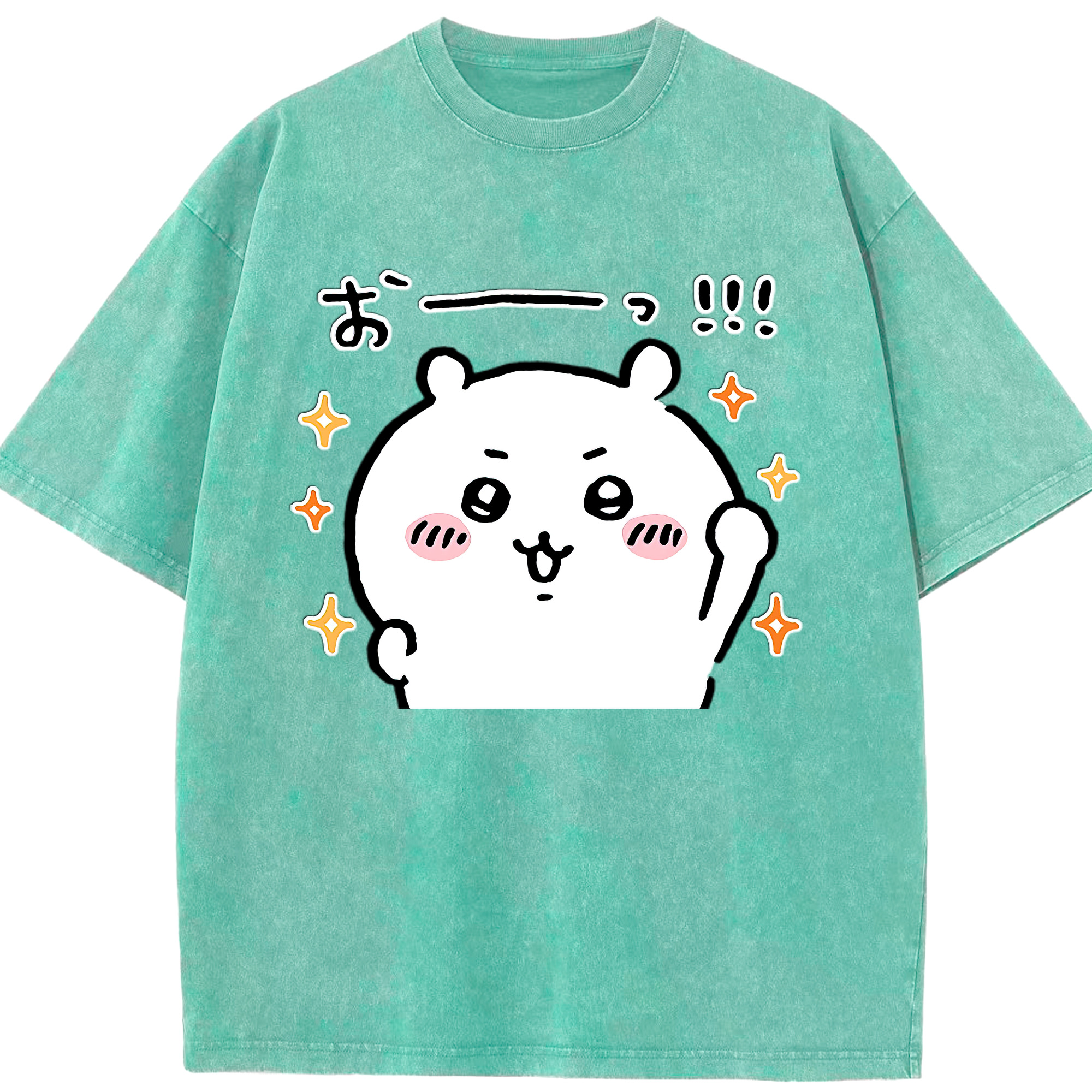 （画像用） ちいかわ ちいかわ Chii-kawa chiikawa 綿100% ヴィンテージ風 半袖Tシャツ（フロントプリント）